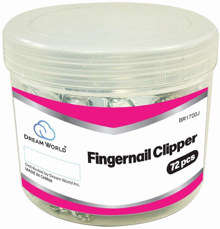 DREAM NAIL CLIPPER FINGERNAIL 72PC/JR W/FILE