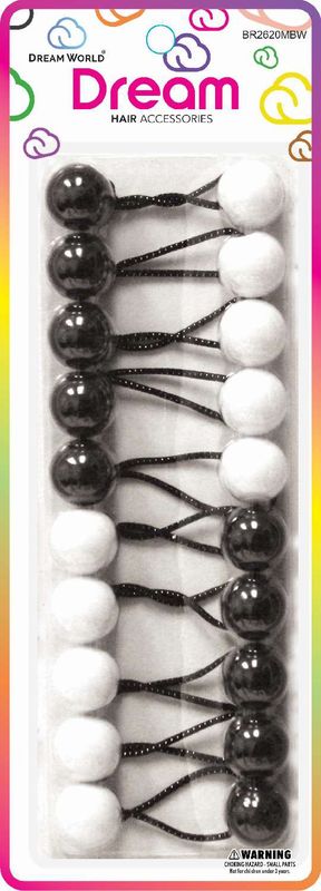 DREAM P/T 20MM 10PC 2SIDE BK/WH