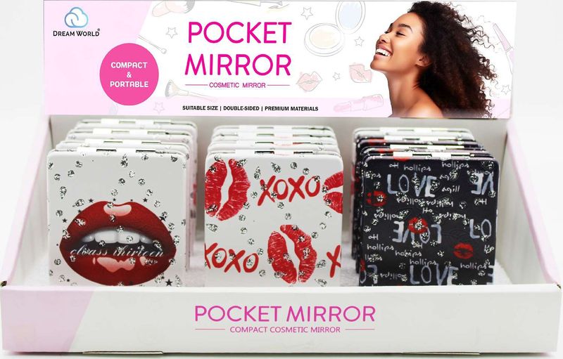 DREAM POCKET MIRROR WITH STONE 12PCS#3