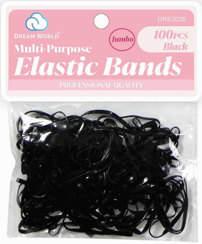 DREAM ELASTIC BAND JUMBO 100CT BLACK