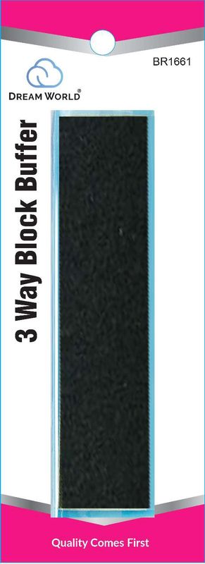 DREAM NAIL FILE BLOCK BUFFE 3 WAY ASST