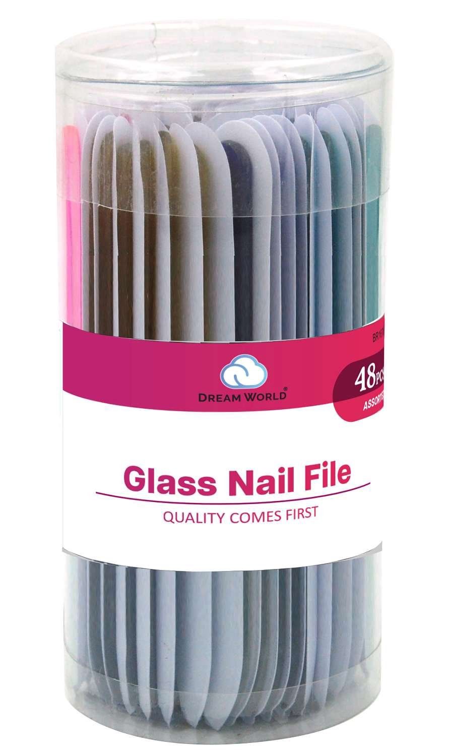 DREAM NAIL FILE SAPPHIRE GLASS 48PS/JR ASST