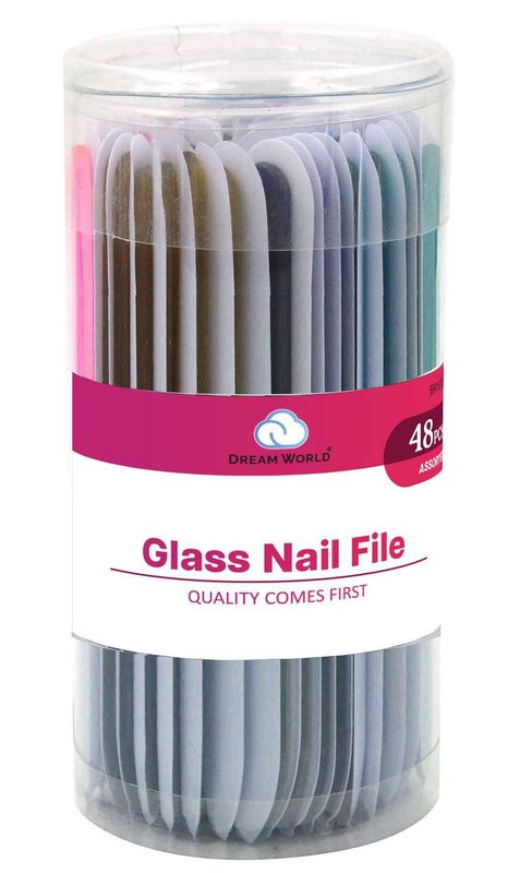 DREAM NAIL FILE SAPPHIRE GLASS 48PS/JR ASST