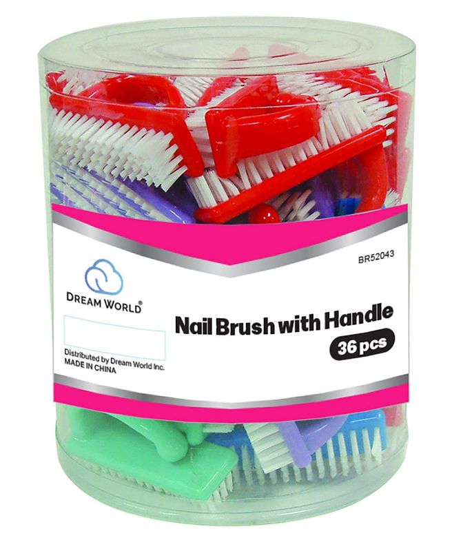 DREAM NAIL BRUSH HANDLE 36PC/JR ASST