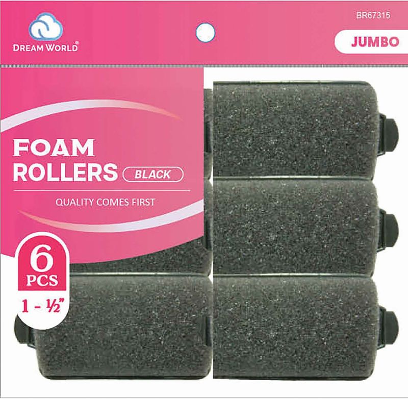 DREAM ROLLER FOAM-BK 6CT JUMBO 1.5 IN