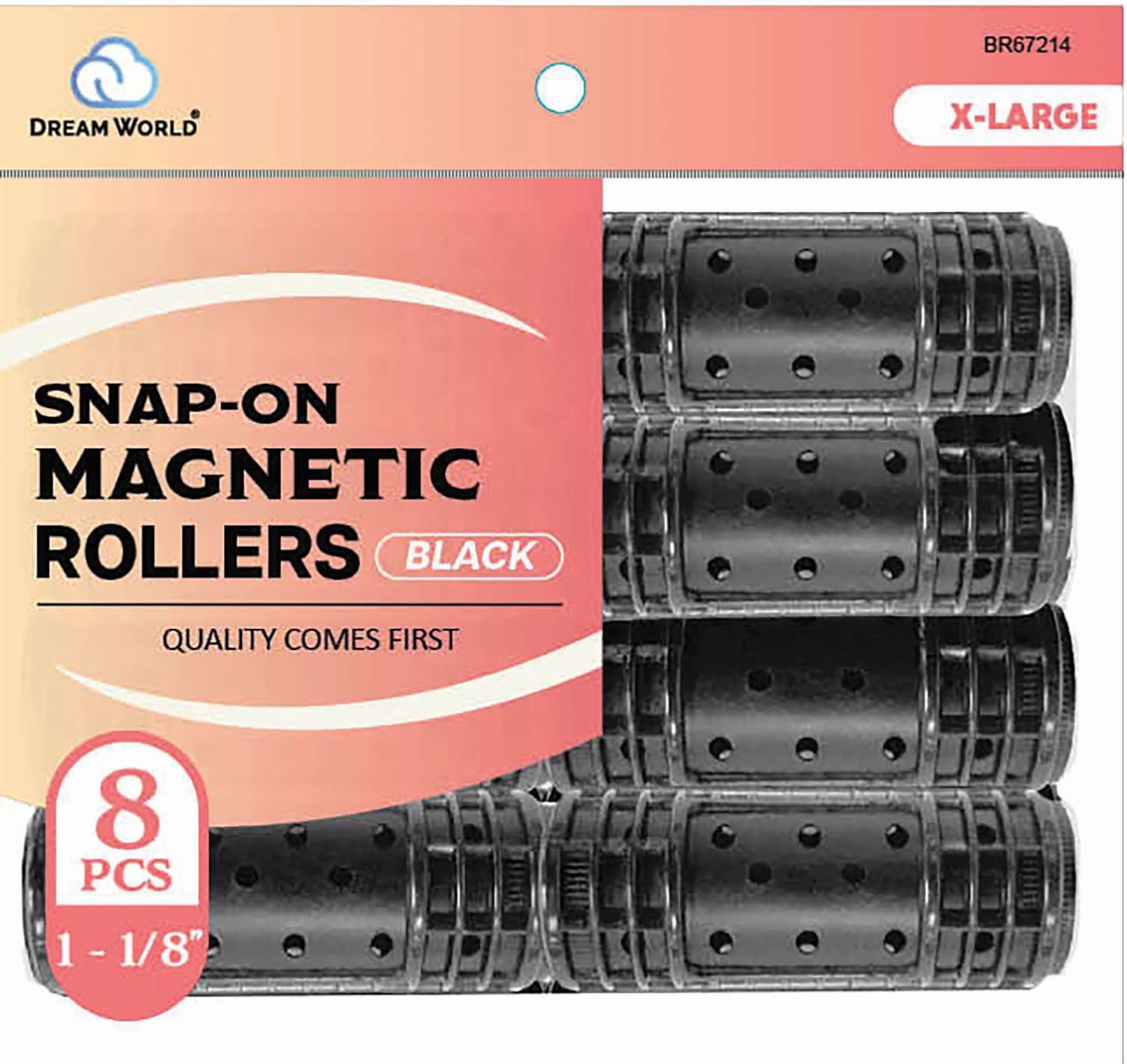 DREAM ROLLER S/ON MAG-BK 8CT X-LARGE 1.125 IN