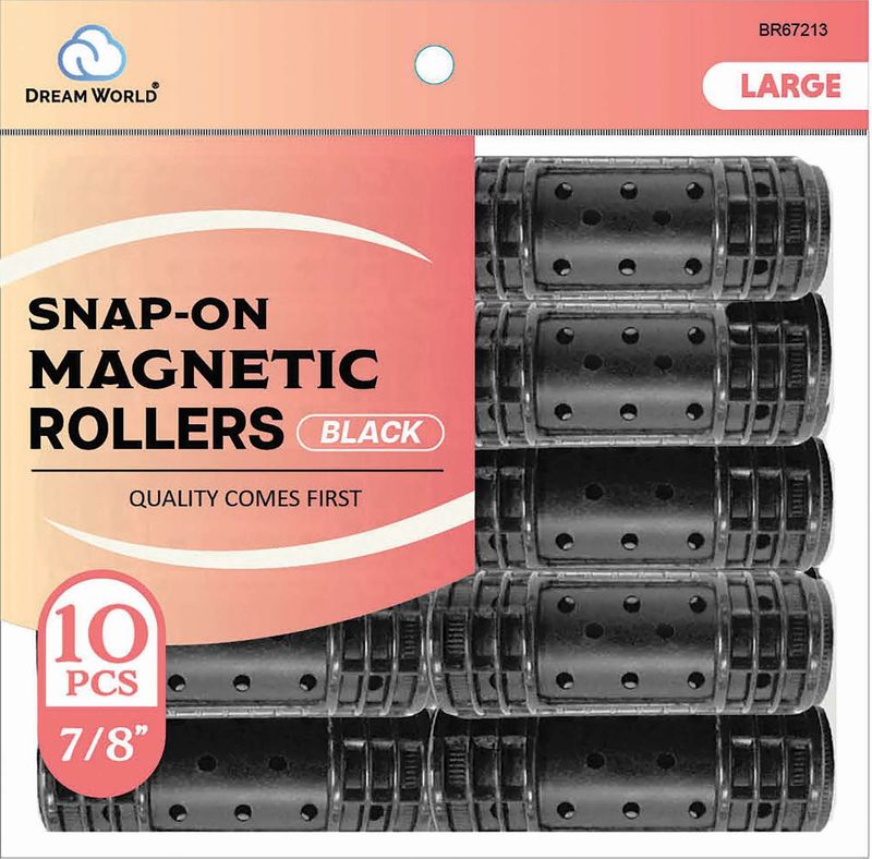 DREAM ROLLER S/ON MAG-BK 10CT LARGE .875 IN
