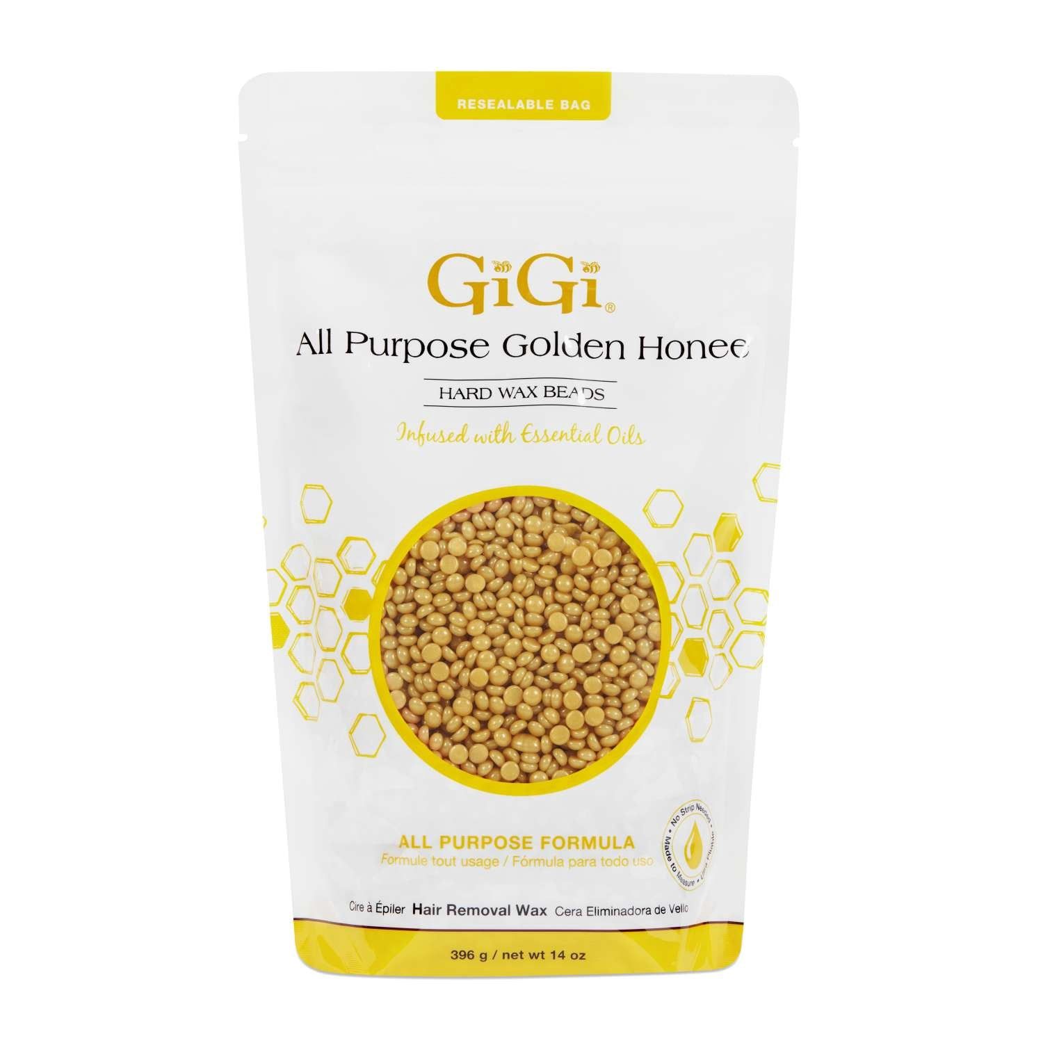GIGI WAX BEADS ALL PURPOSE GOLDEN HONEE 14 OZ