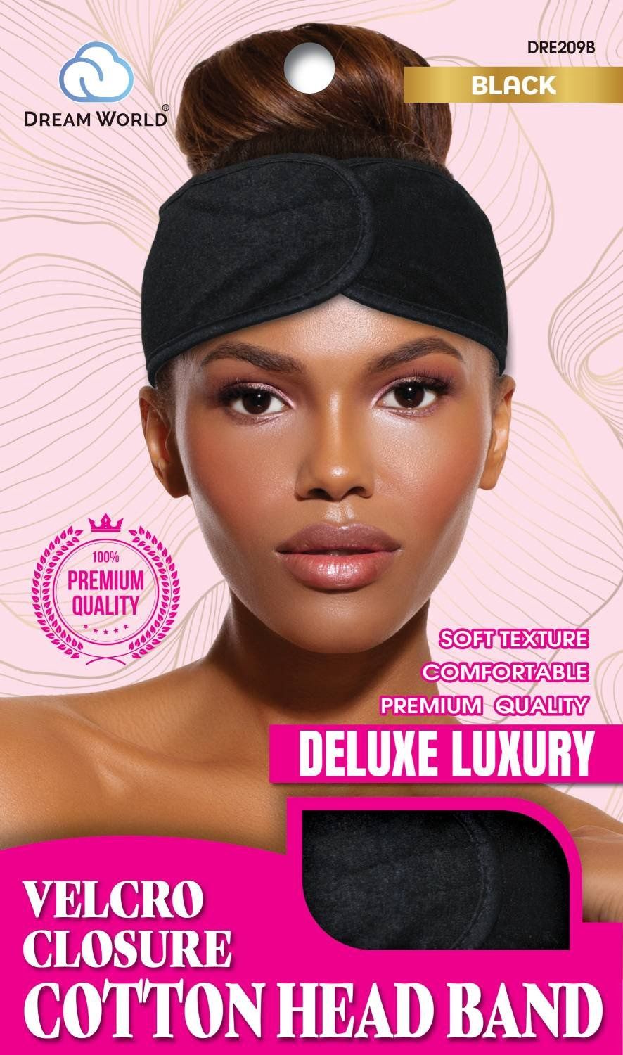 DREAM W-HEADBAND COTTON VELCRO BLACK