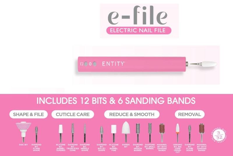 ENTITY ELECTRIC NAIL FILE PORTABLE