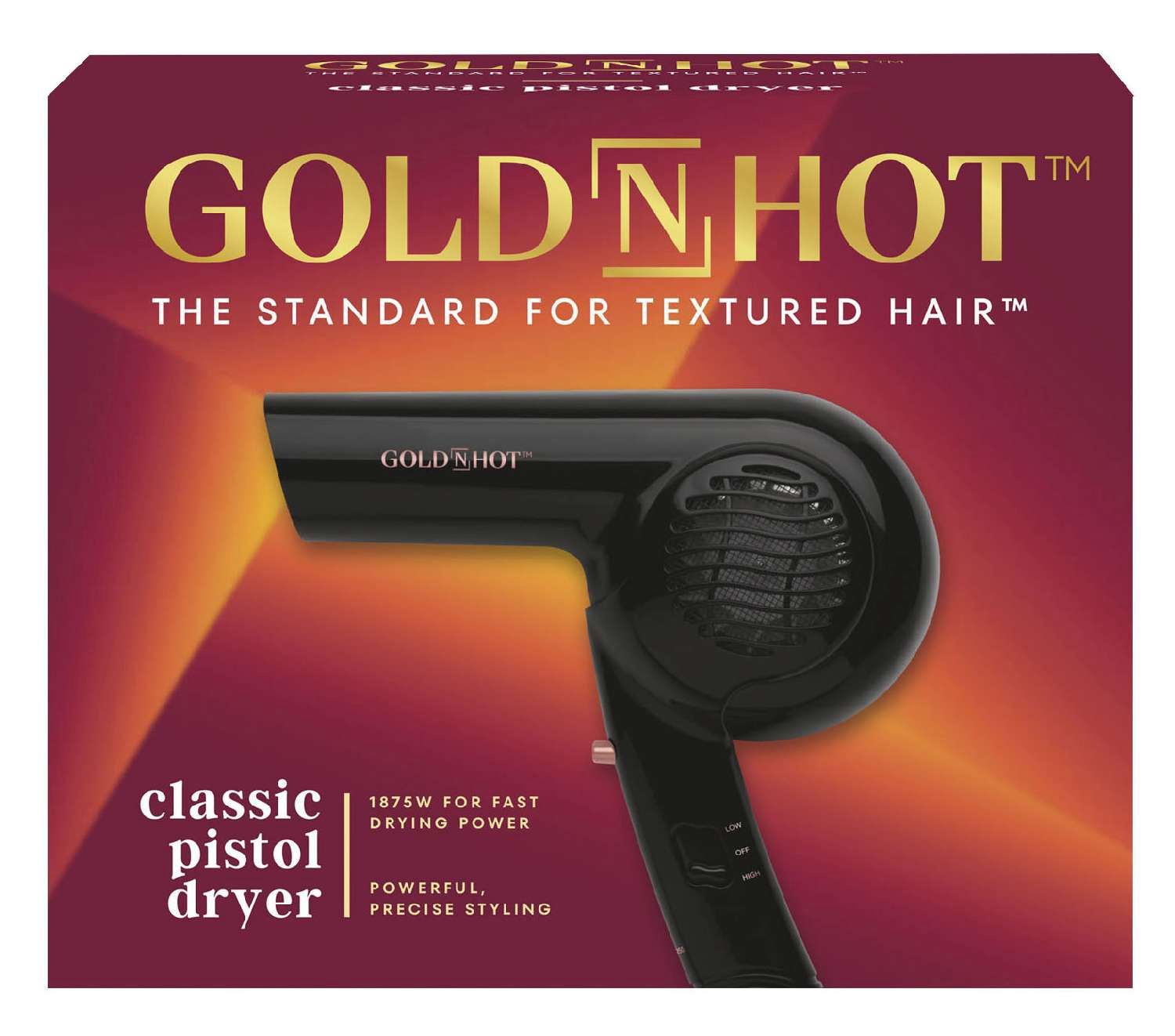 GOLD N HOT DRYER CLASSIC PISTOL 1875W