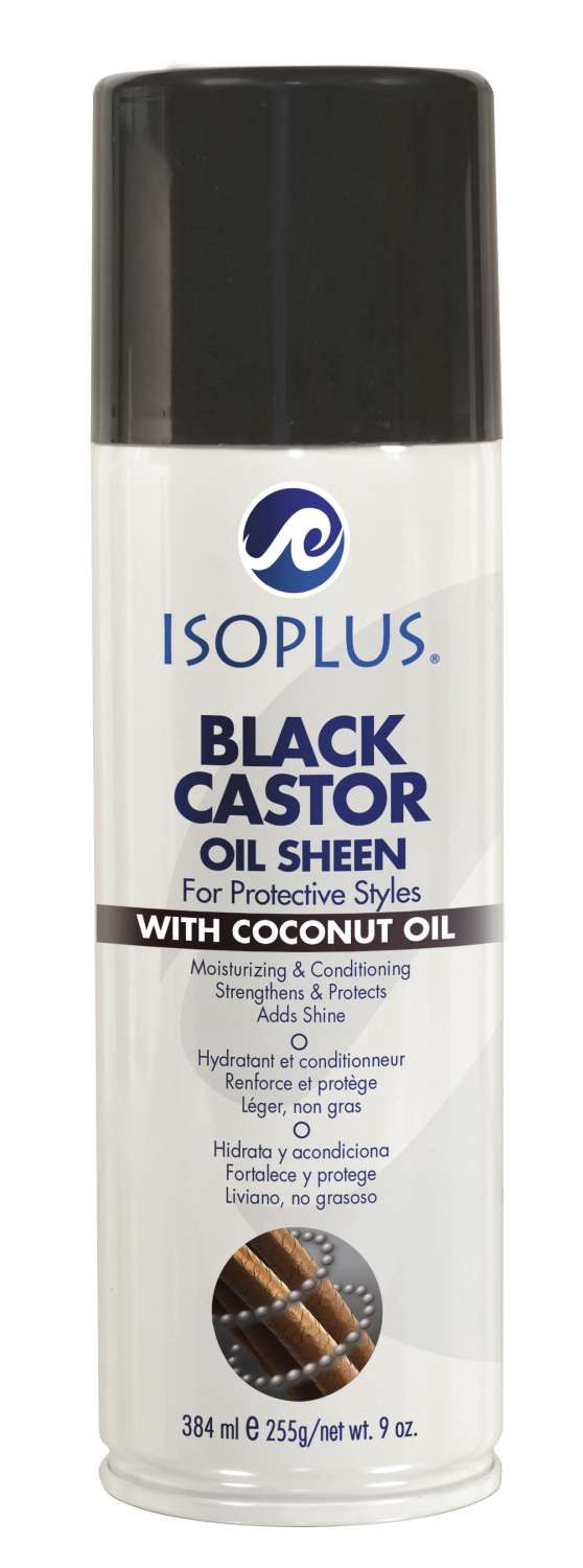 ISOPLUS BLACK CASTOR OIL SHEEN 9 OZ