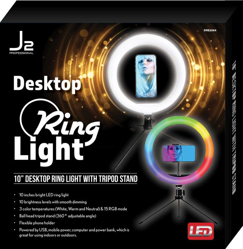 J2 RING LIGHT LED 10 INCH DESK 10 INCH