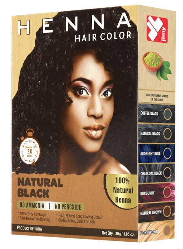 JIMY HENNA COLOR NATURAL BLACK 1.05 OZ
