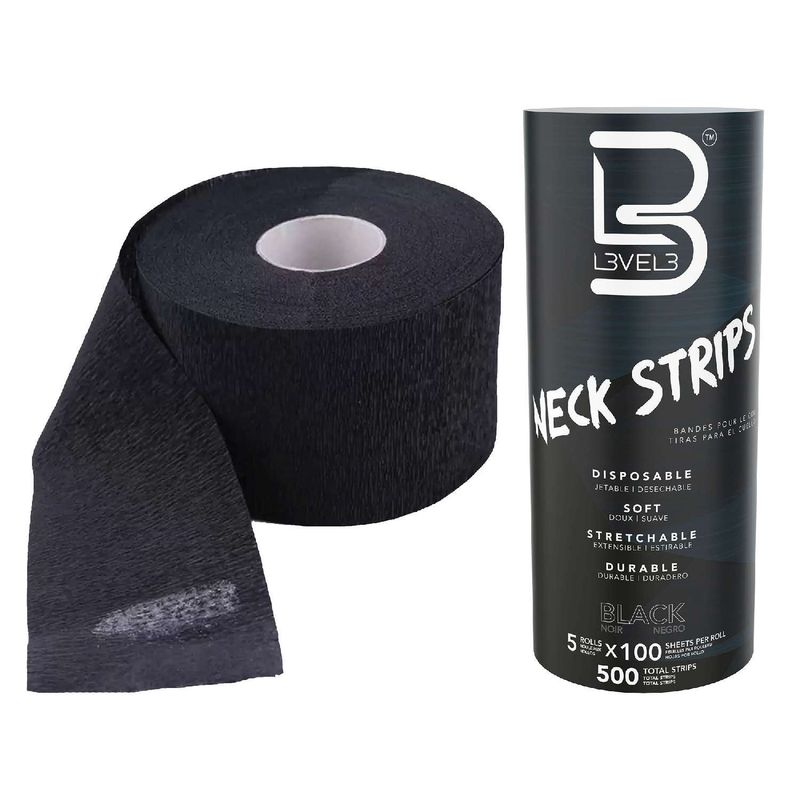 LEVEL3 5 ROLLS NECK PAPER 100PC [BLACK] 100 PC