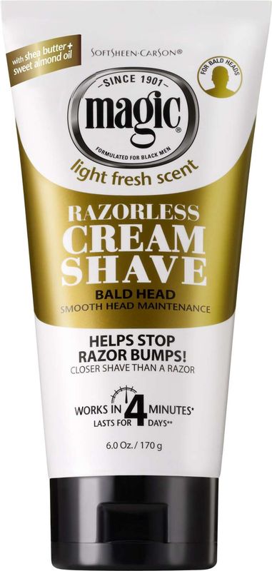MAGIC RAZORLESS CREAM SHAVE [BALD HEAD] 6 OZ