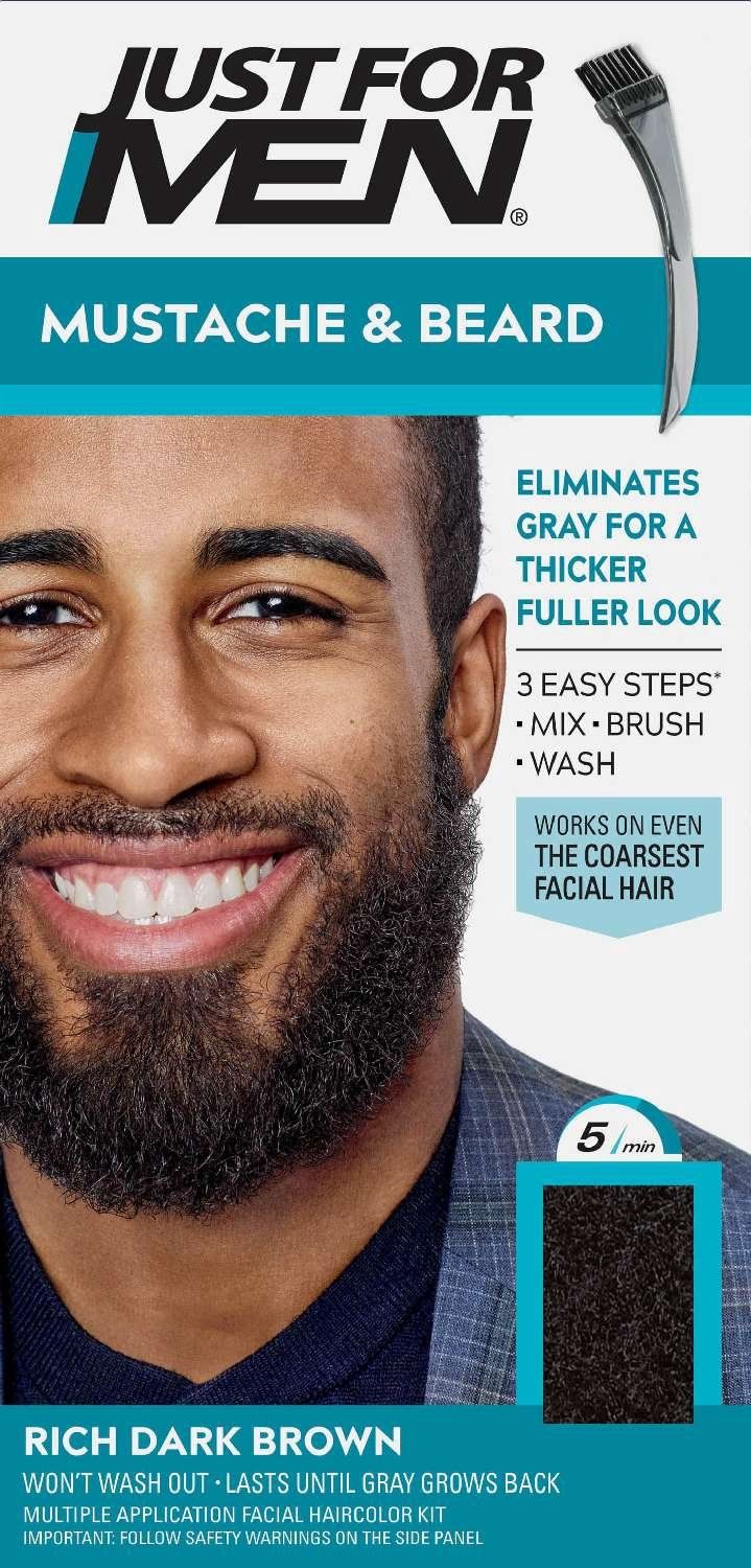 JFMEN MUSTACHE/BEARD M47 RICH DARK BROW KIT