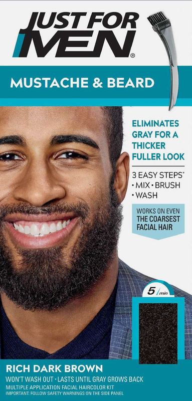 JFMEN MUSTACHE/BEARD M47 RICH DARK BROW KIT