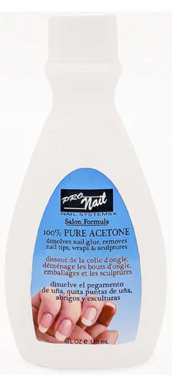 PRONAIL PURE ACETONE/NAIL POLISH REMOVER 4OZ (DZ)