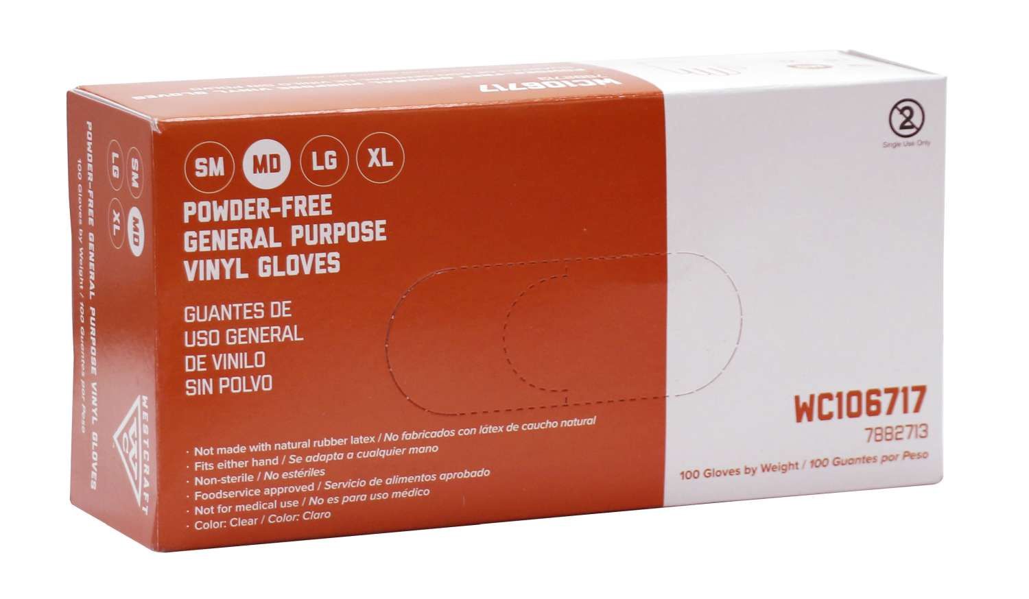 SAFEKO WC VINYL P/FREE GLOVES [MEDIUM] 100PC