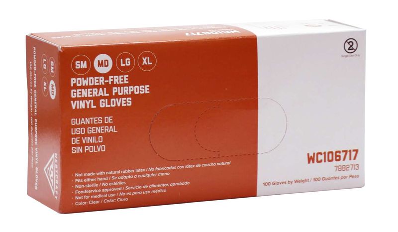 SAFEKO WC VINYL P/FREE GLOVES [MEDIUM] 100PC