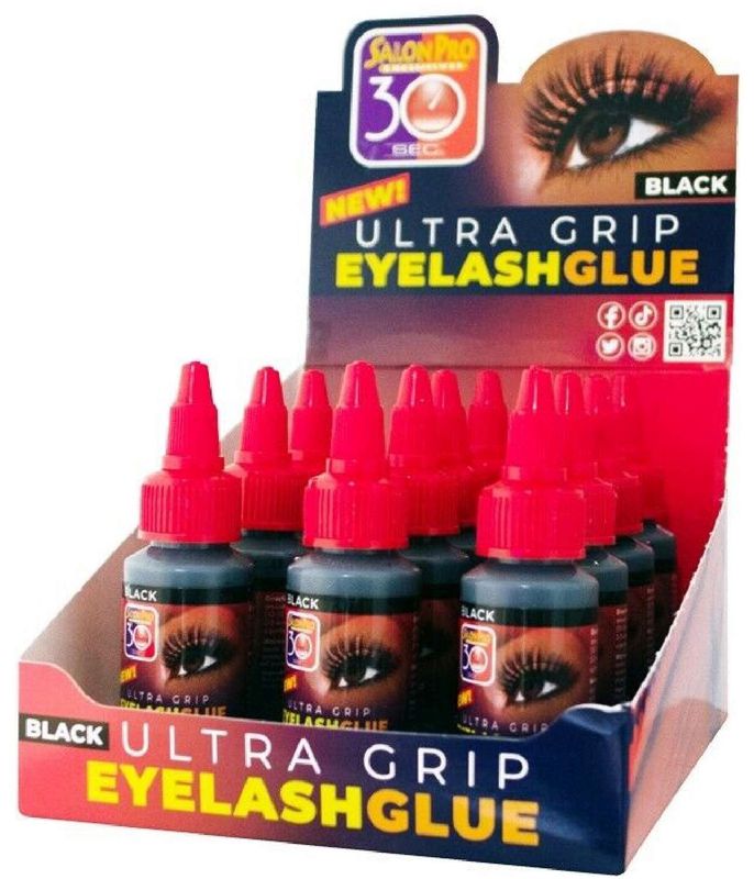 SALON PRO 30 SEC EYELASH GLUE 12DP BLACK 2 OZ