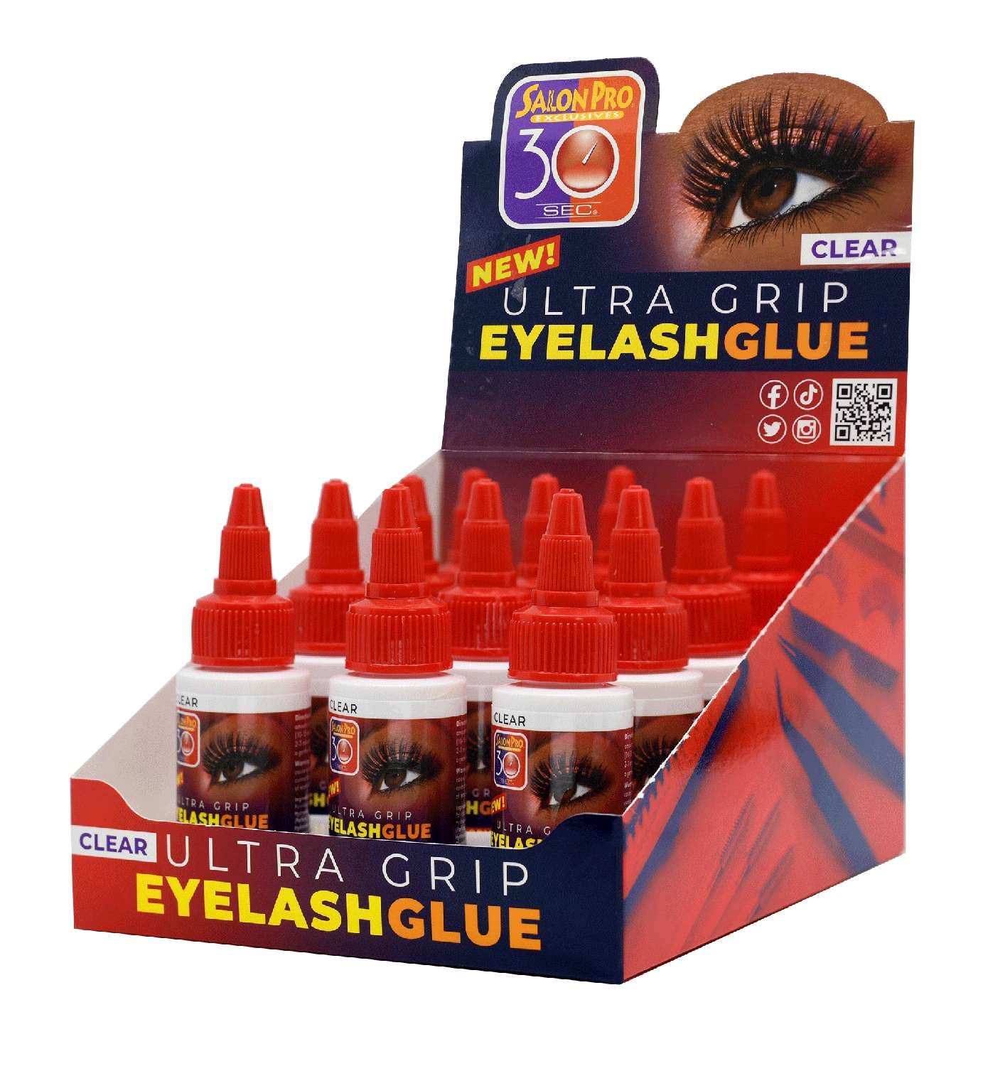 SALON PRO 30 SEC EYELASH GLUE 12DP CLEAR 2 OZ