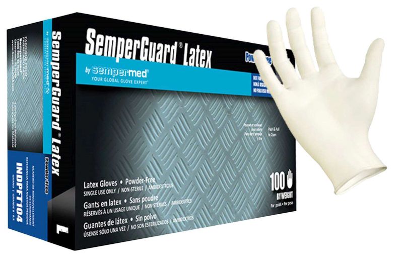 SEMPER LATEX P/FREE GLOVE [LARGE] 100PCS