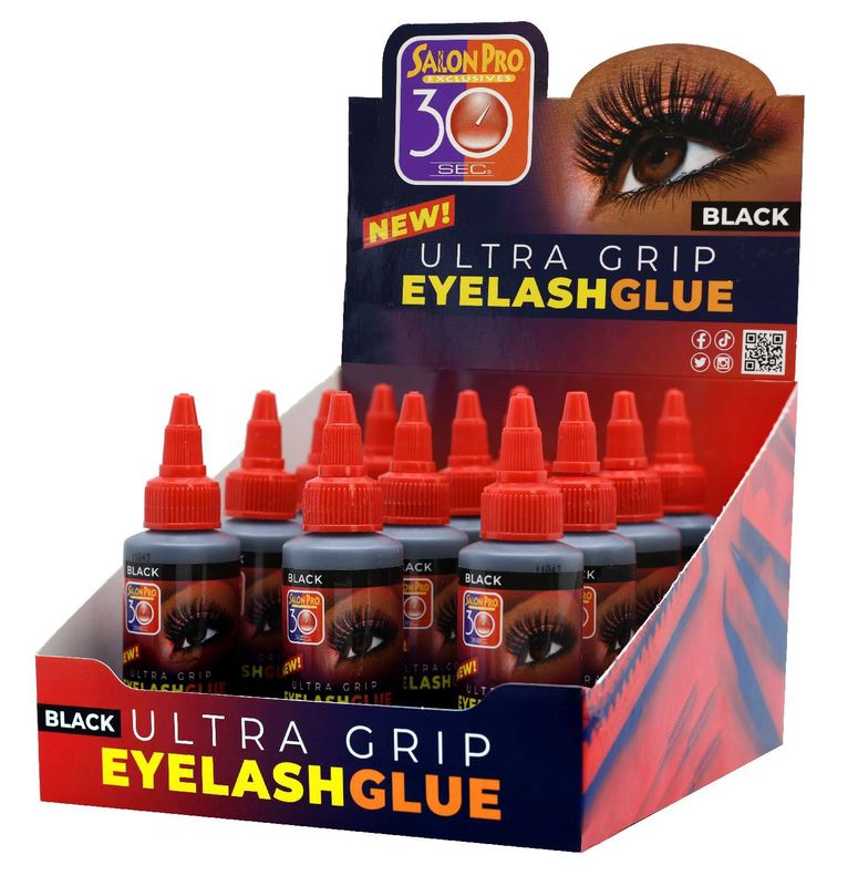 SALON PRO 30 SEC EYELASH GLUE 12DP BLACK 1 OZ