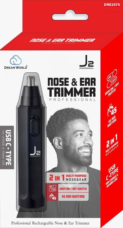J2 H/T NOSE &amp; EAR TRIMMER RECHARGEABLE BLACK