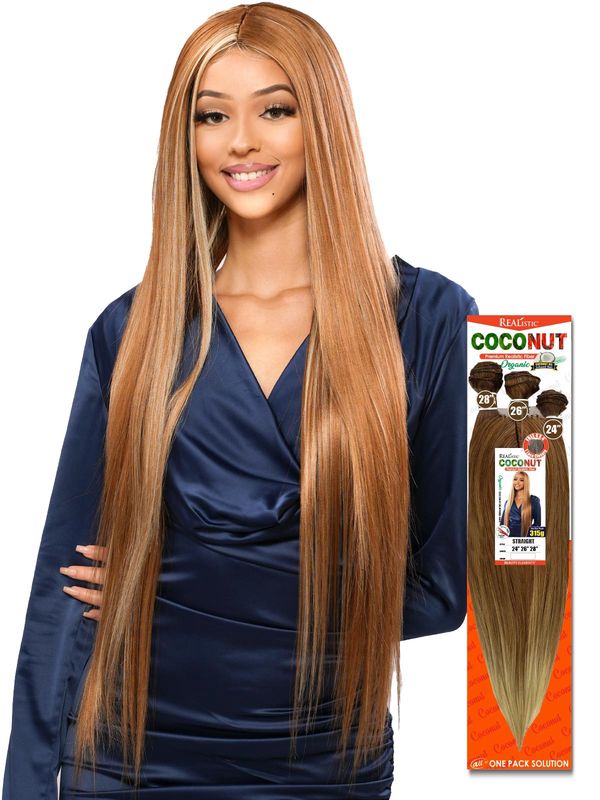 REALISTIC COCONUT STRAIGHT 24“/26”/28“ with 4x4 (HI HEAT)