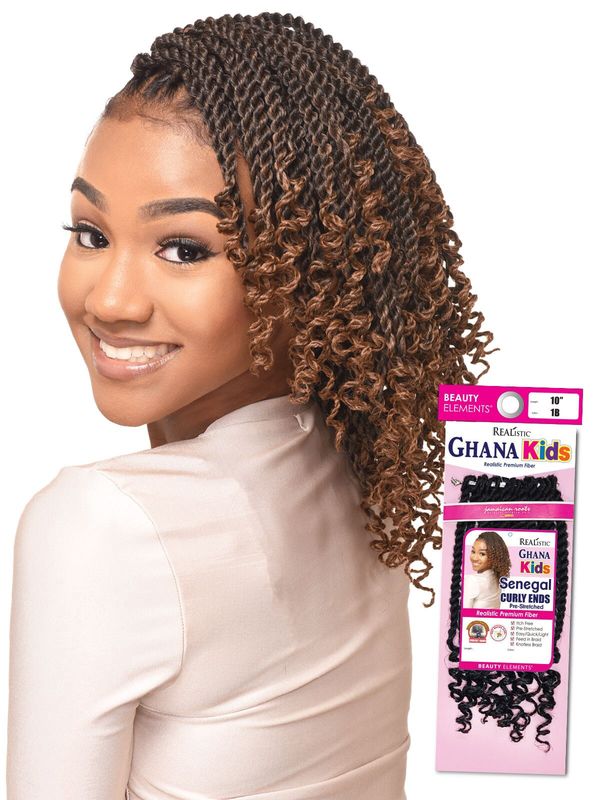 REALISTIC GHANA KIDS SENEGAL CURLY ENDS 10"