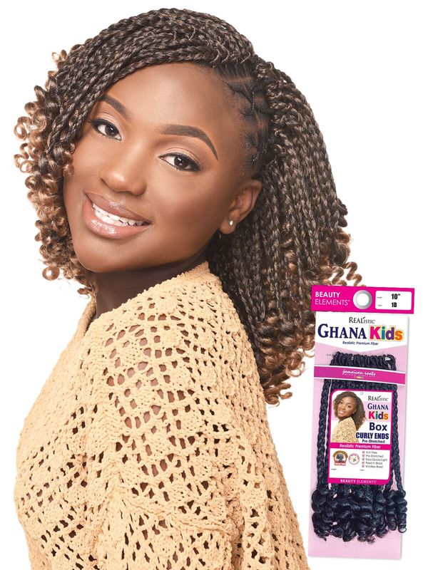 REALISTIC GHANA KIDS BOX CURLY ENDS 10