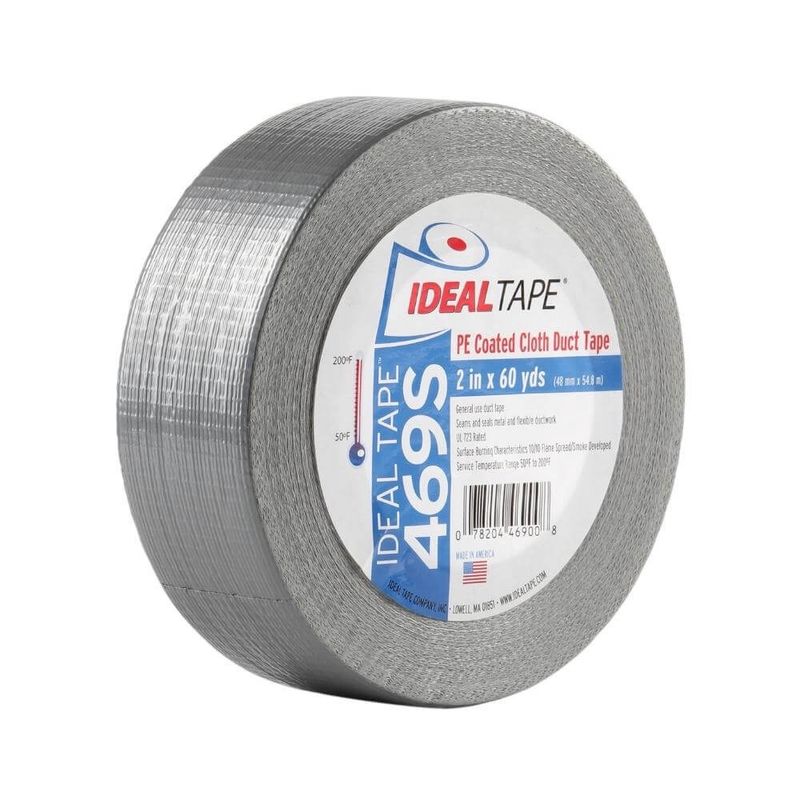 Ideal Tape - 2" * 60 YDS Black Cloth Duct Tape