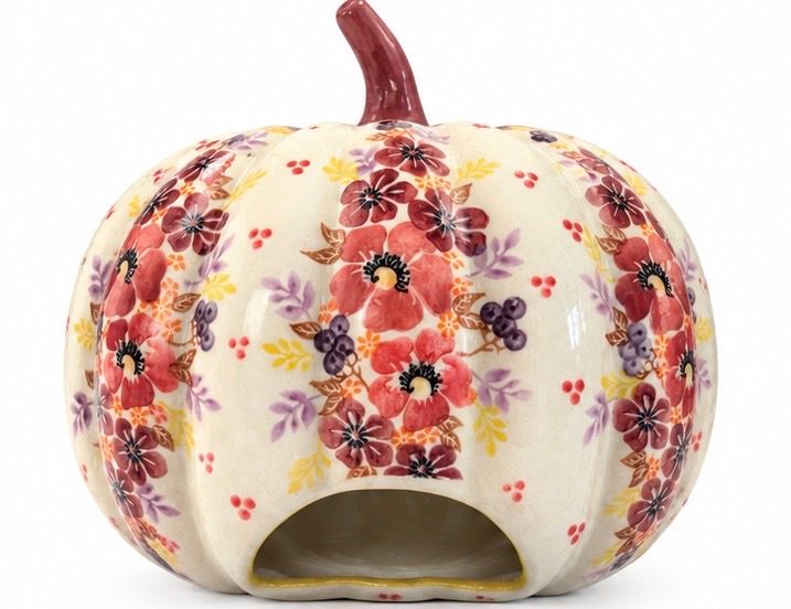 Lidia's Polish Pottery - Jack O'Lantern,  Large Luminary
