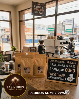 Café Las Nubes 5 lb en grano – Proceso Natural 1,600 msnm Guatemala