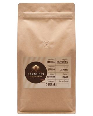 Café Las Nubes Guatemala MOLIDO – Finca Las Nubes, tueste medio 5 LB