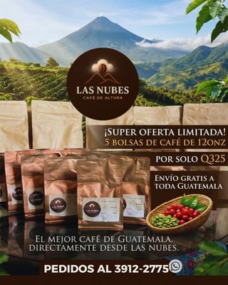 Combo 5× Café Las Nubes 12 oz en grano – Proceso Natural Guatemala