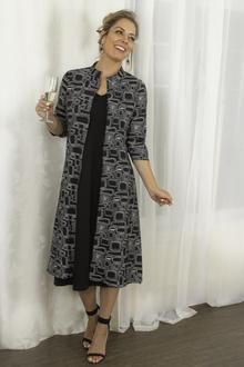 Black &amp; White Duster, Size: L