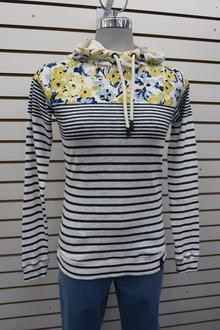 Stripped Hooded Sweater, Size: 2