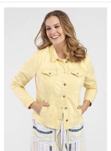Tribal Yellow Denim Jacket