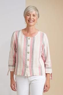 Coral 3/4 Sleeve Top, Size: S