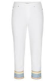 Tribal White Capri, Size: 6