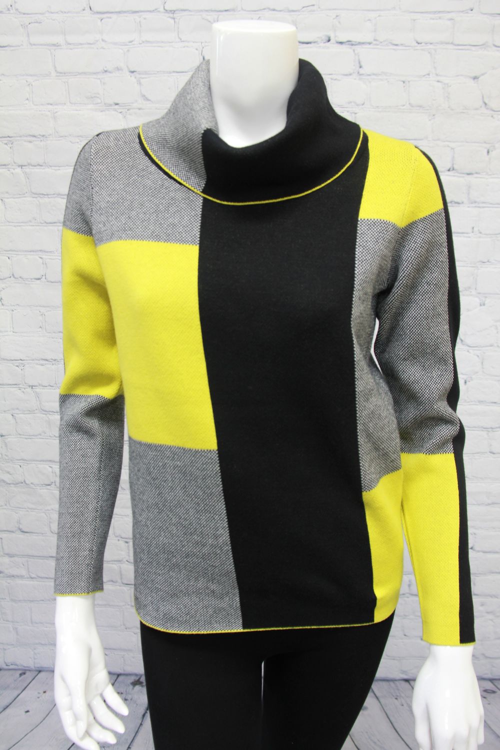 Sweater, Color: Chartreuse Combo, Size: XS