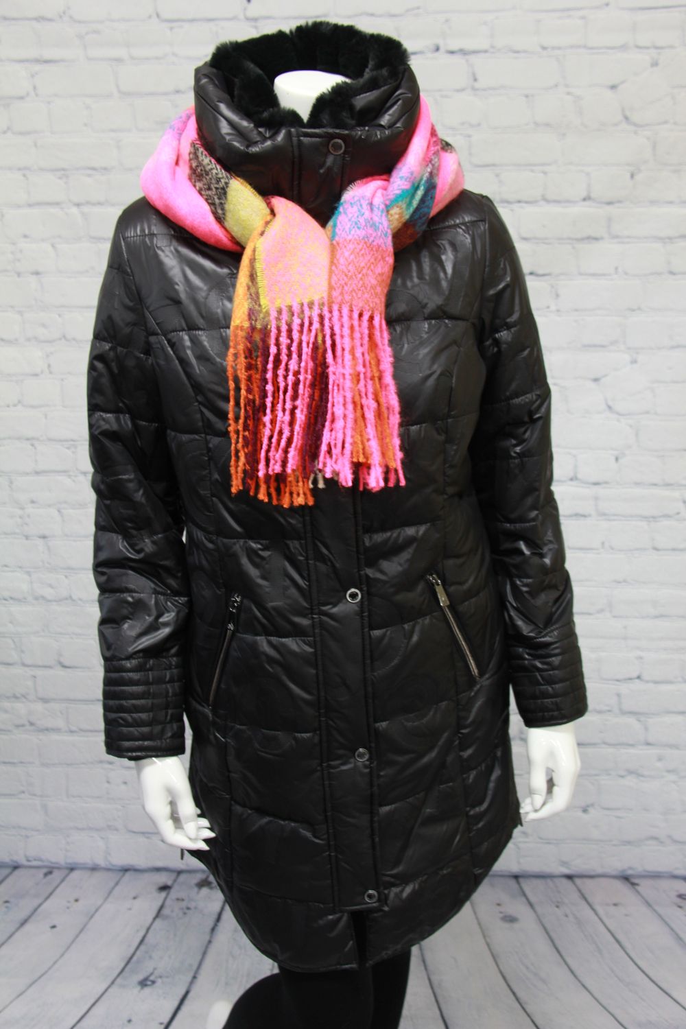 Coat with Removable Fur Trim, Size: 6
