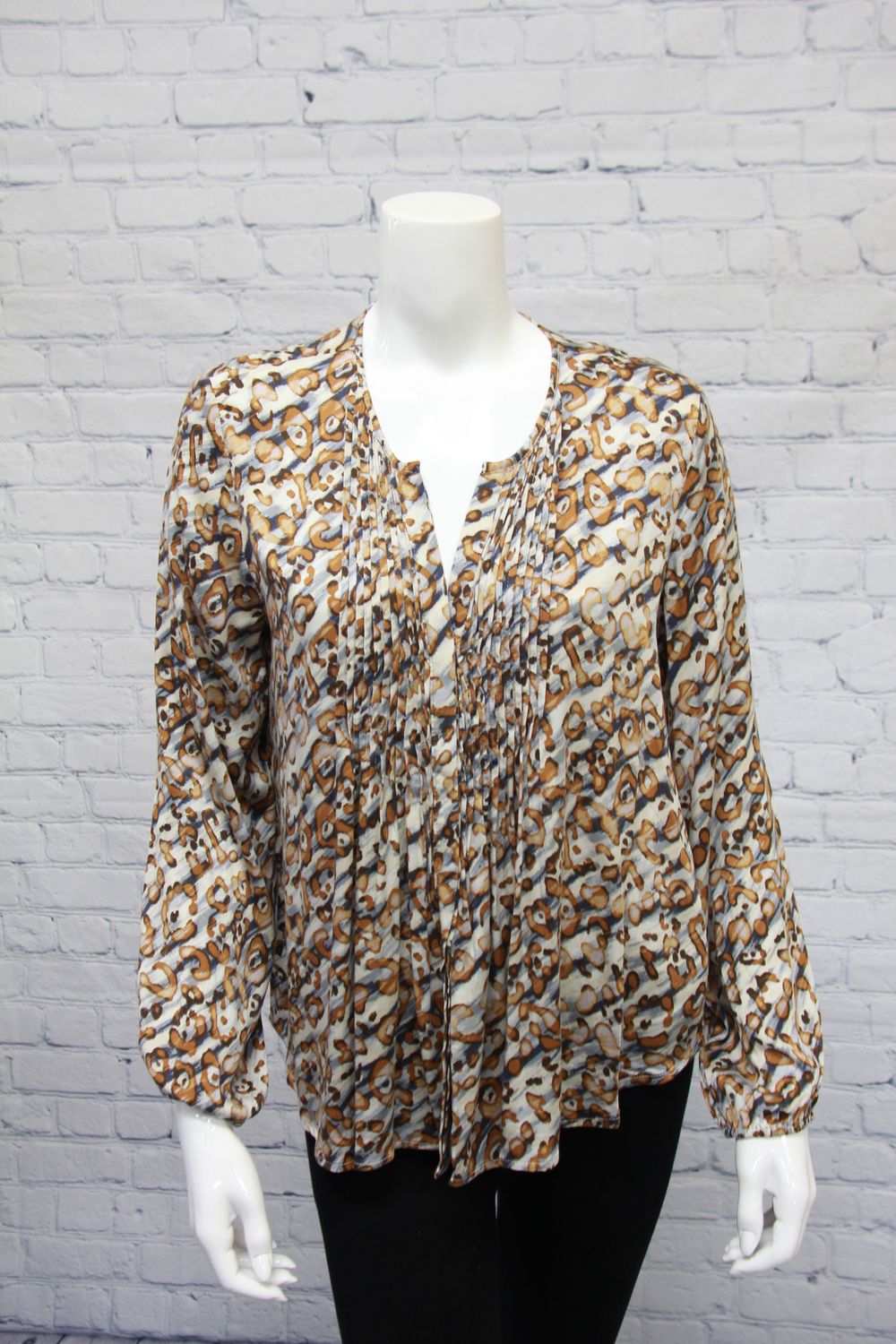 Blouse With Pleats, Size: S