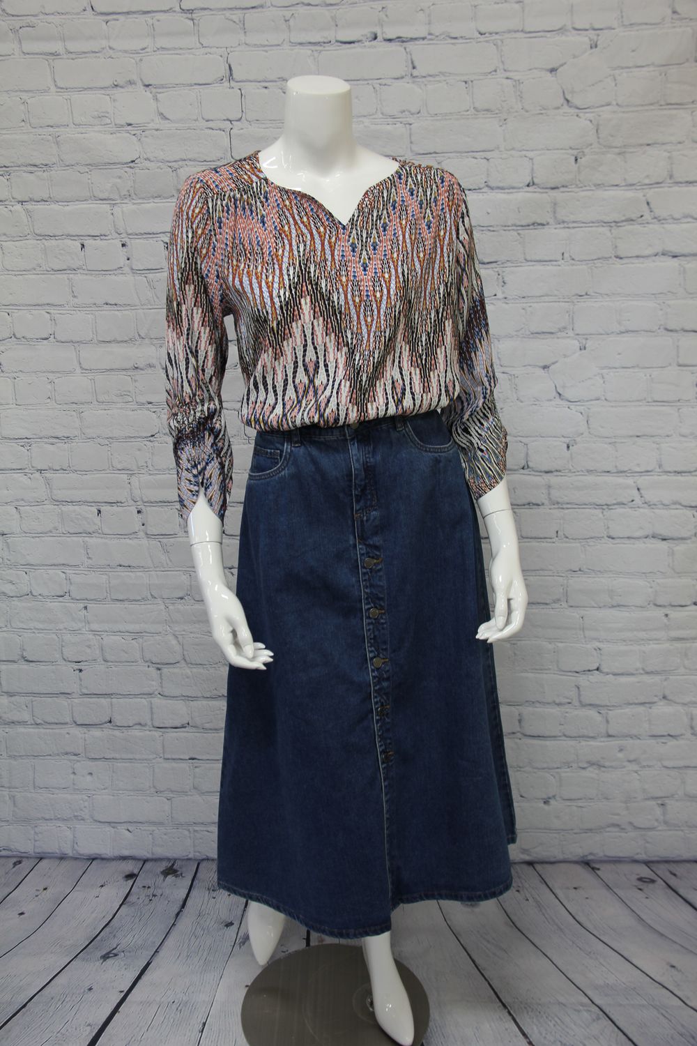 Sedona Crepe Print Blouse, Size: 4