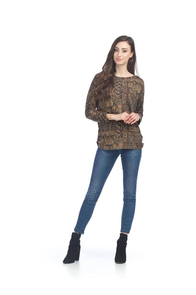 Global Print Sweater, Size: XS