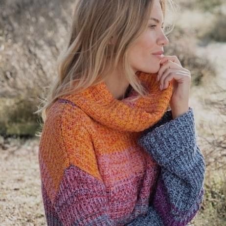 Multi Coloured Cowl Neck Sweater, Size: S