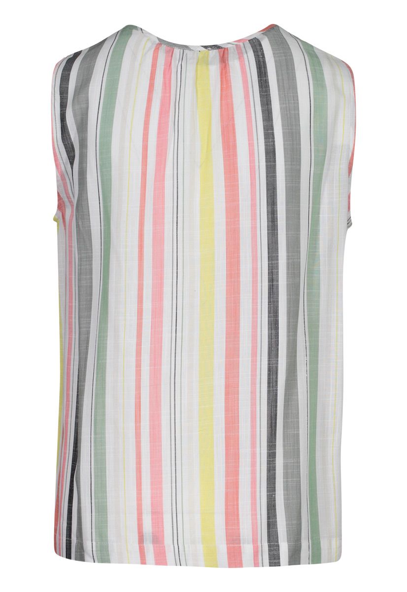Striped Sleeveless Blouse, Size: XS